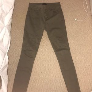 Express Olive Green Skinny Jean